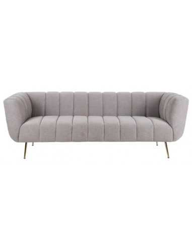 Sofá de 3 plazas con tejido gris