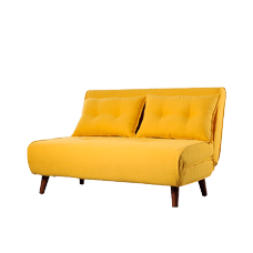 Sofa cama 2 plazas amarillo